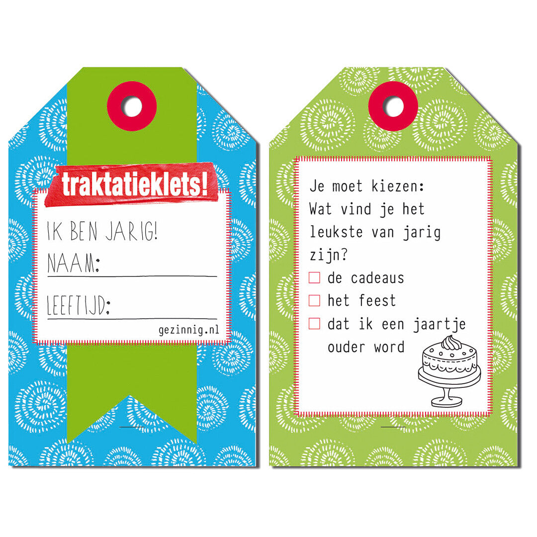 gezinnig labels traktatieklets 6-12 jaar - 36st | 6131b | 1