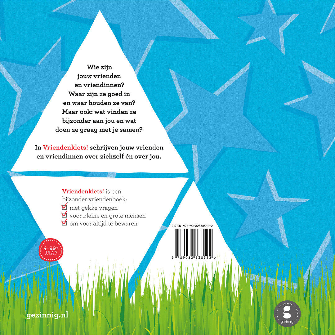 gezinnig vriendenboek vriendenklets - blauw | 2245a | 1