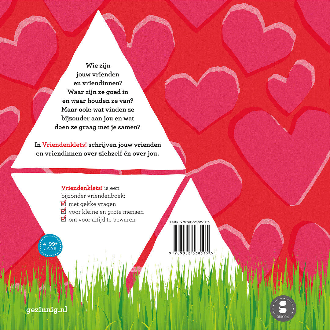 gezinnig vriendenboek vriendenklets - rood | 2228a | 1