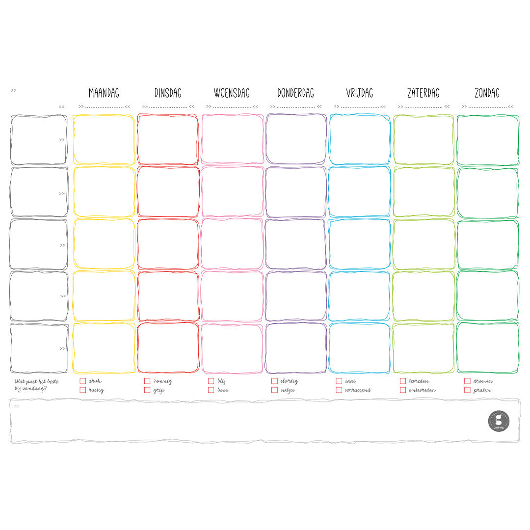 gezinnig weekplanner notitieblok | 6021a | 0