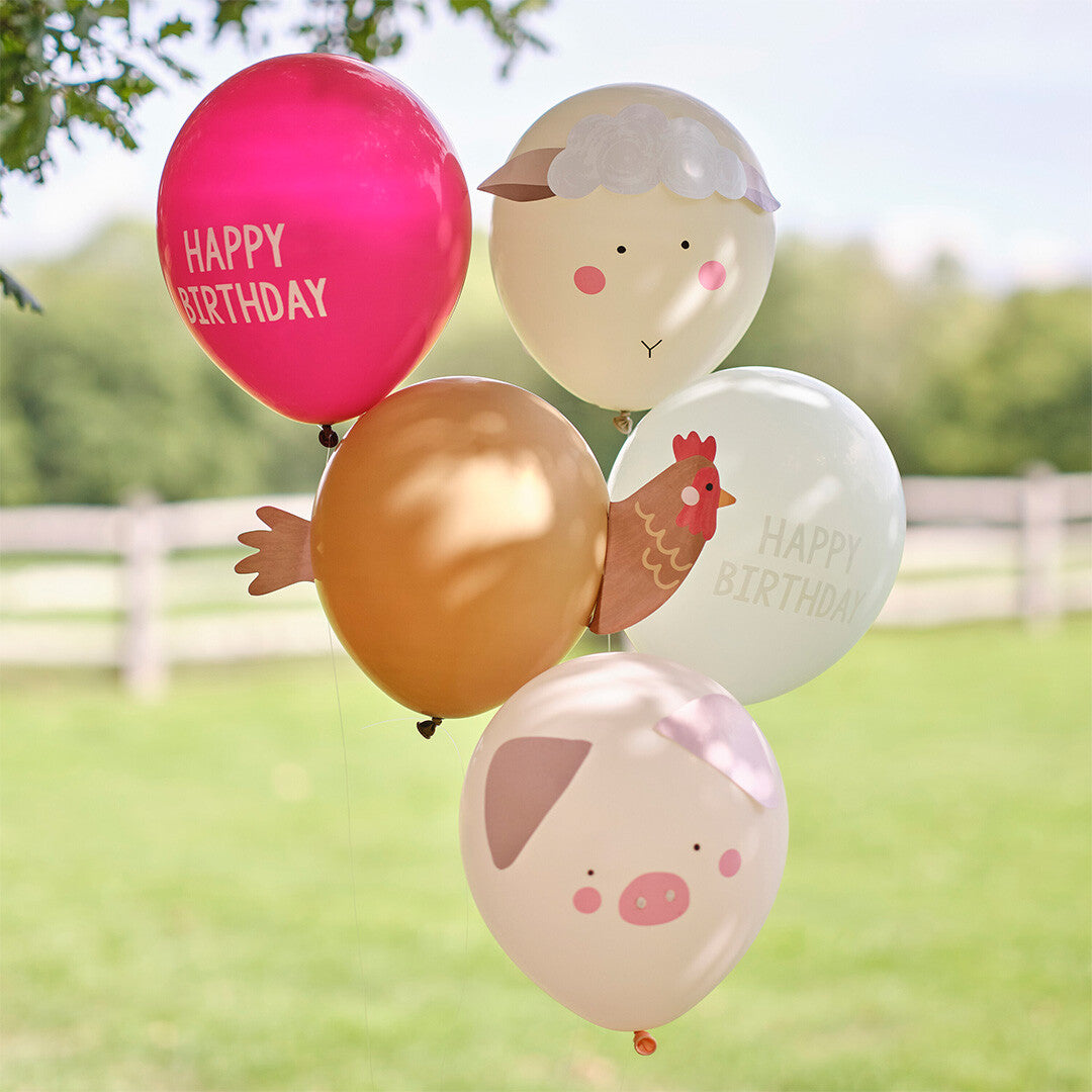 ginger ray ballonnen boerderij - 5st | FA-111 | 1