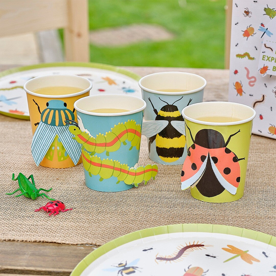ginger ray bekers insecten - 8st | BUG-103 | 1