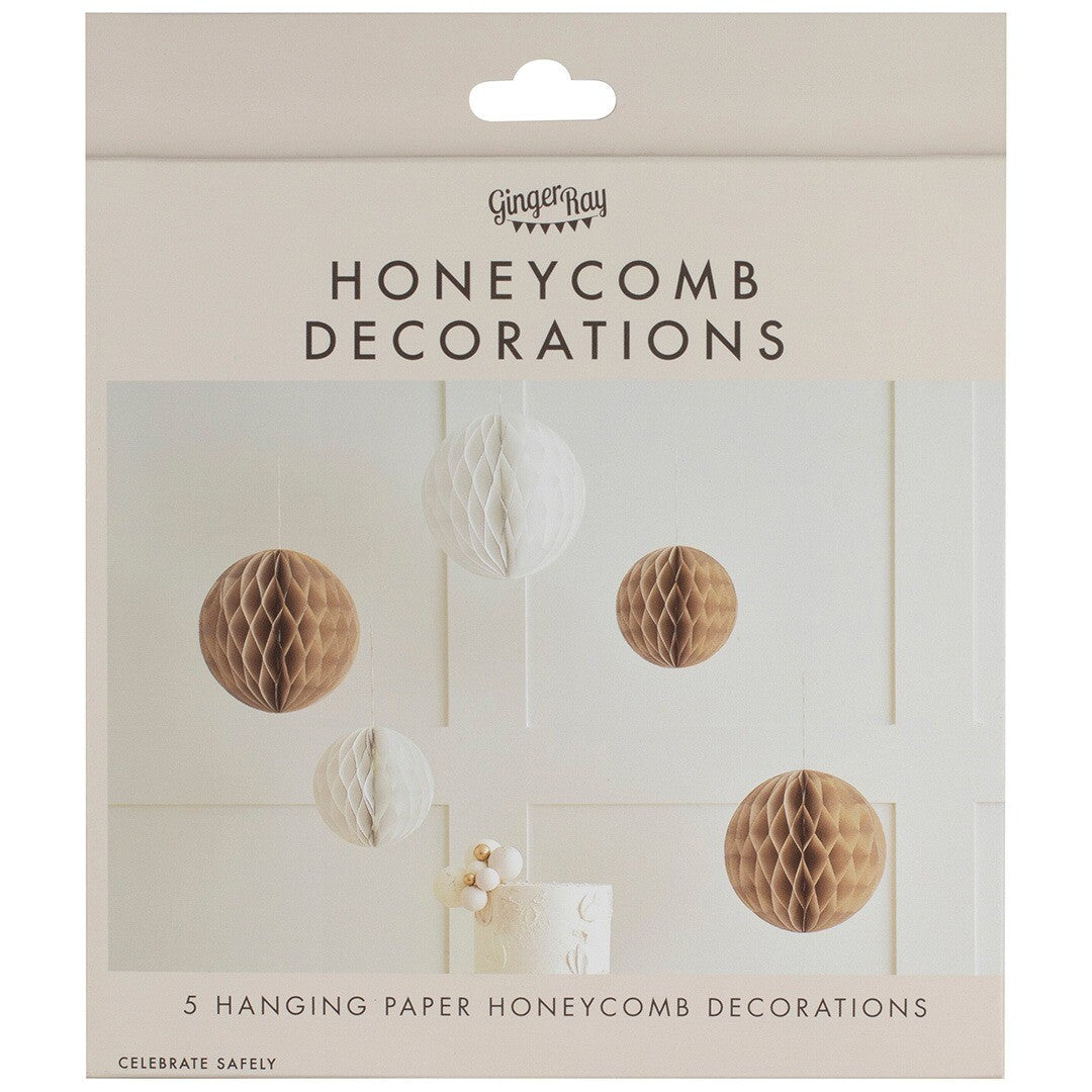 ginger ray feestversiering honingraatdecoraties - 5st | TED-210 | 2