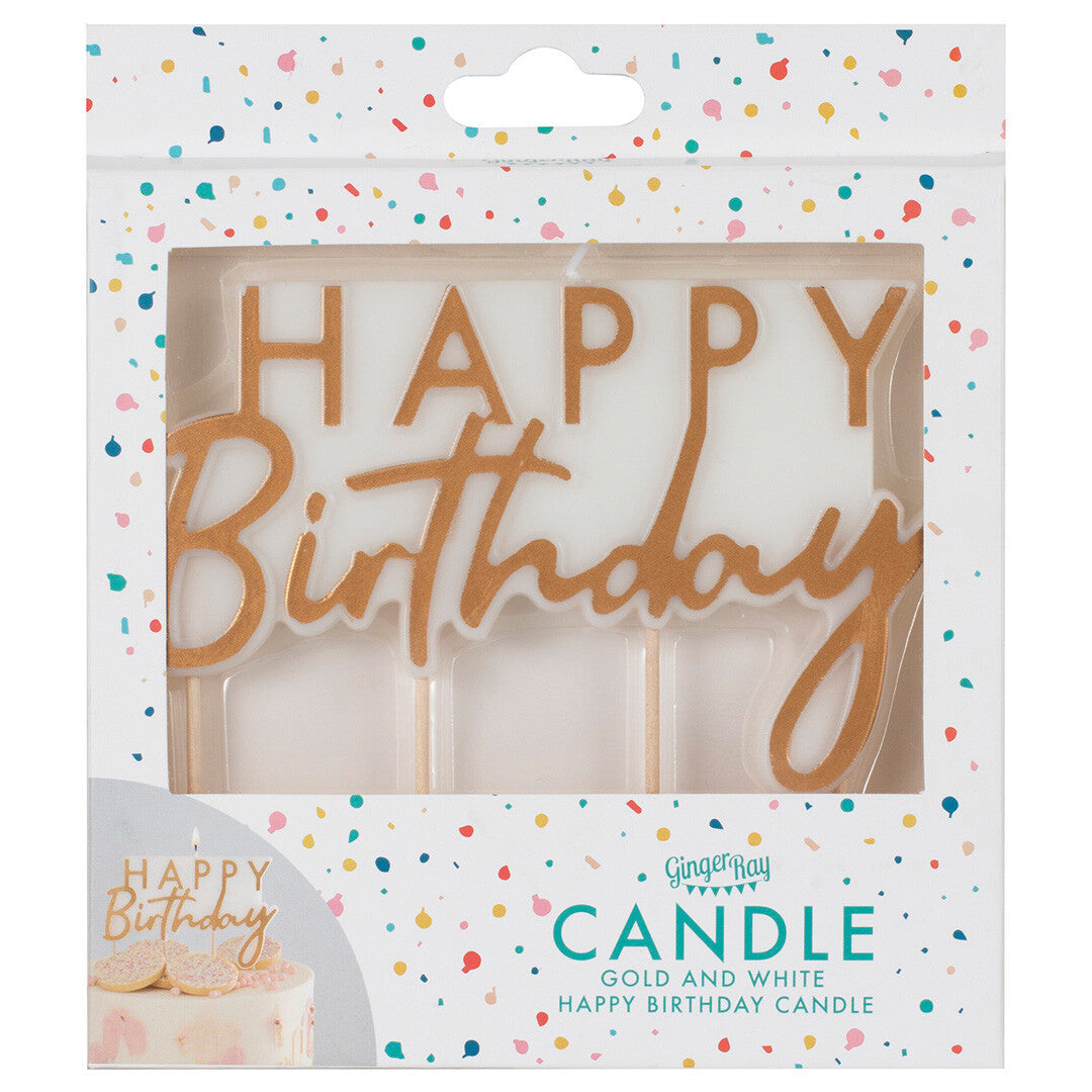 ginger ray taartkaars happy birthday  | MA-402 | 2