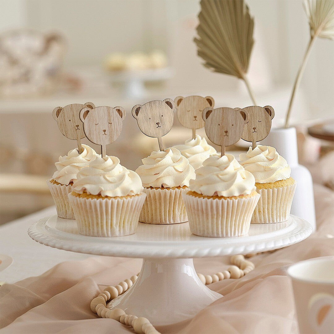 ginger ray taartversiering babyshower teddybeer - 6st | TED-203 | 1
