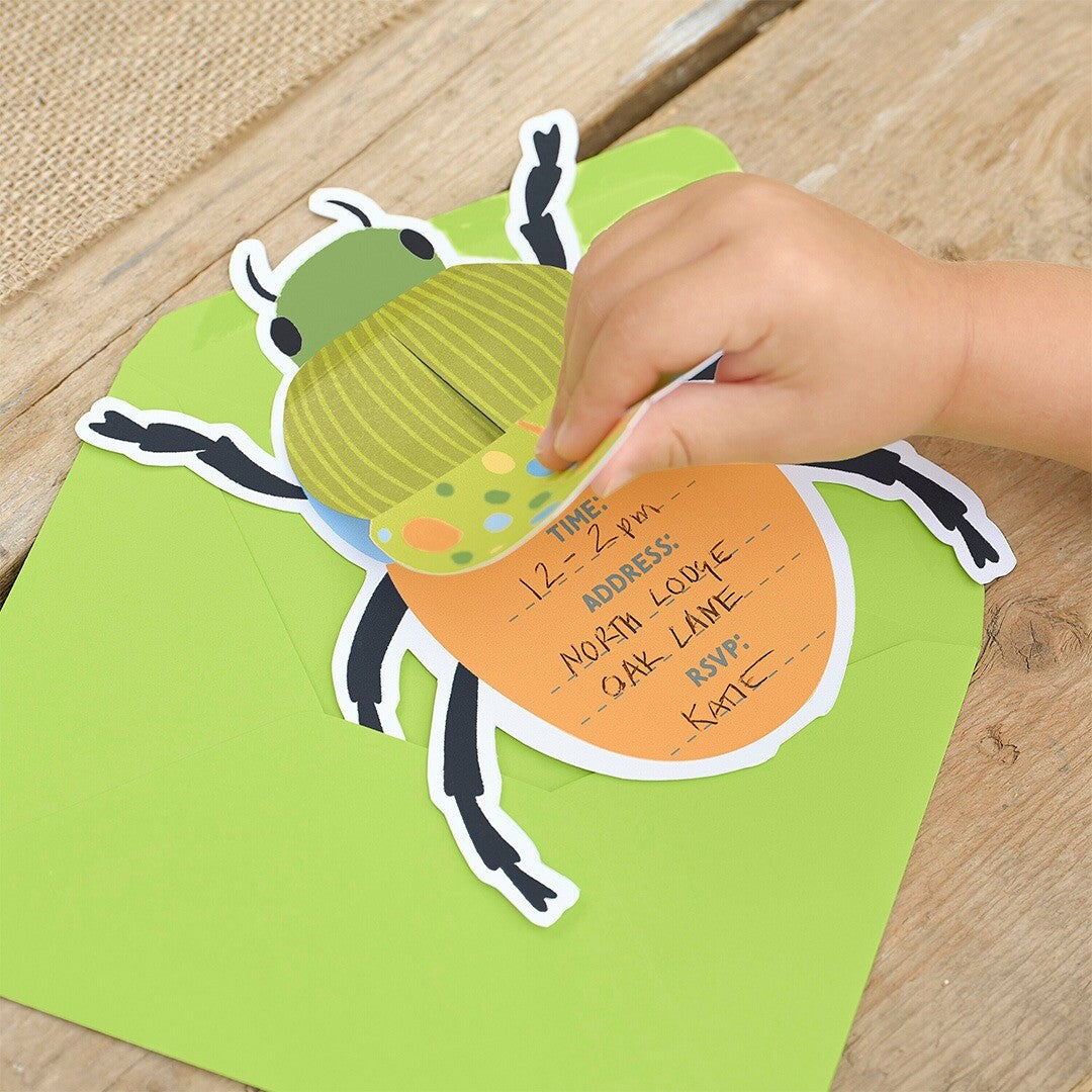 ginger ray verjaardagsuitnodigingen insecten - 5st | BUG-121 | 1