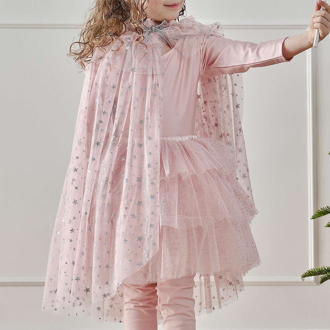 ginger ray verkleedcape sparkle - roze | FD-105 | 1