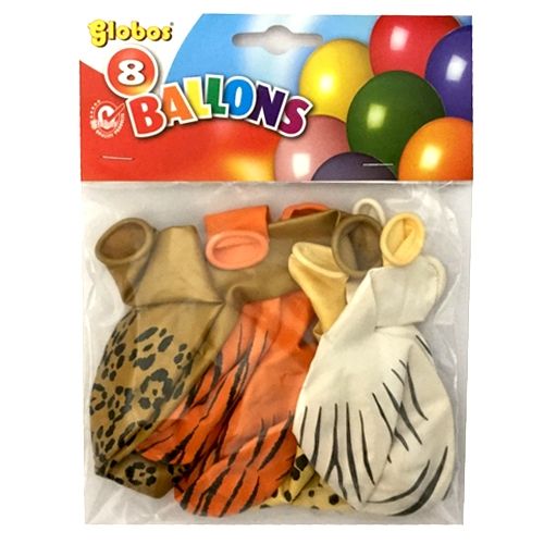 globos ballonnen dierenprint - 8st | AD1356M | 0