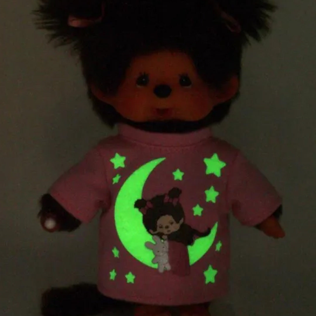 monchhichi pop meisje - glow in the dark - 20 cm | MI223732 | 2
