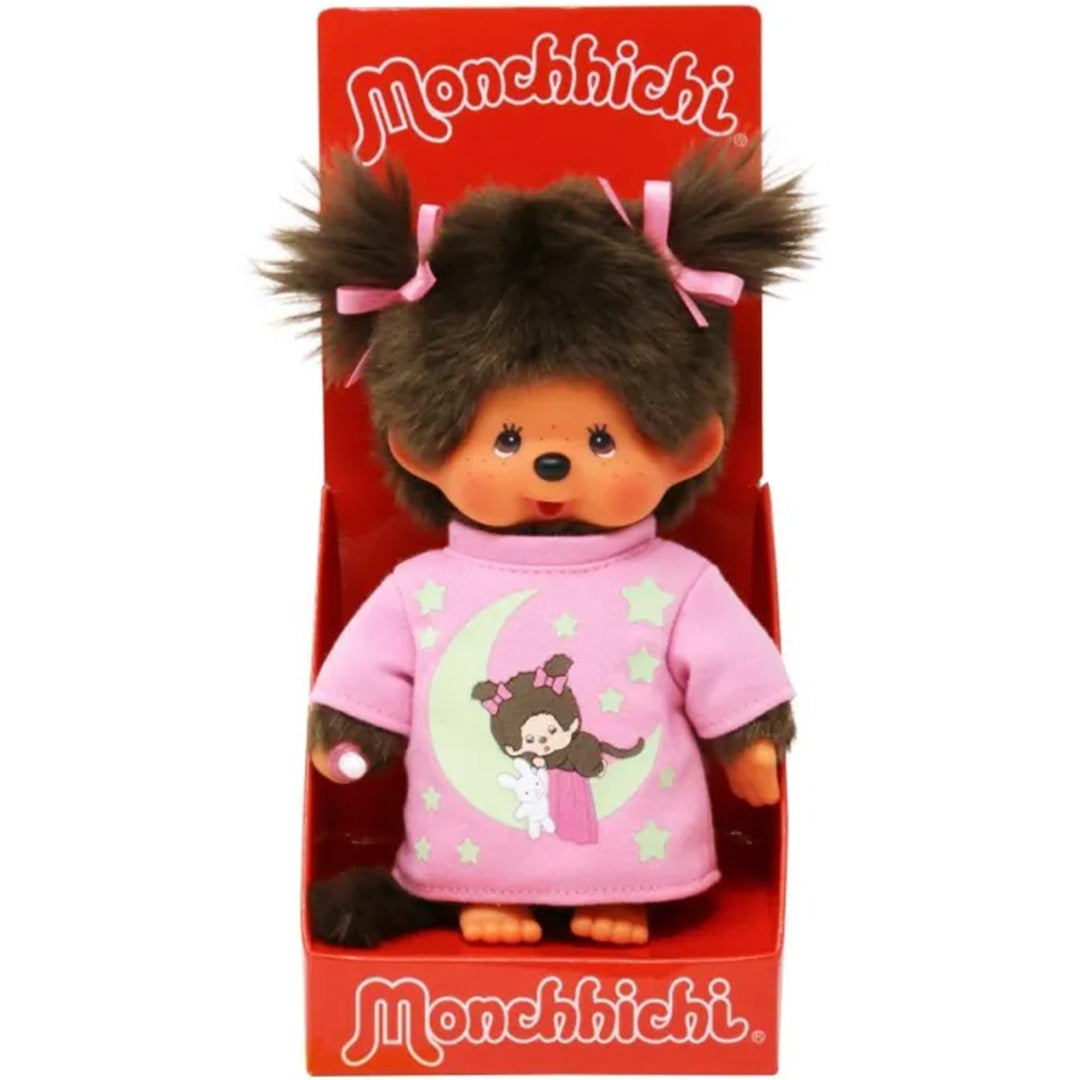 monchhichi pop meisje - glow in the dark - 20 cm | MI223732 | 3