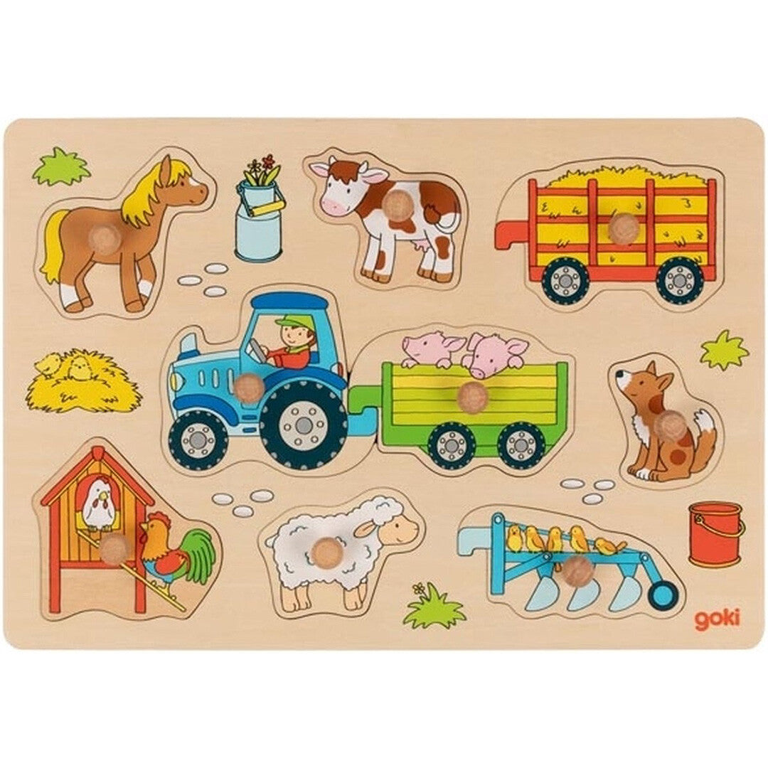 goki knoppuzzel boerderij - 9st | GK57468 | 0