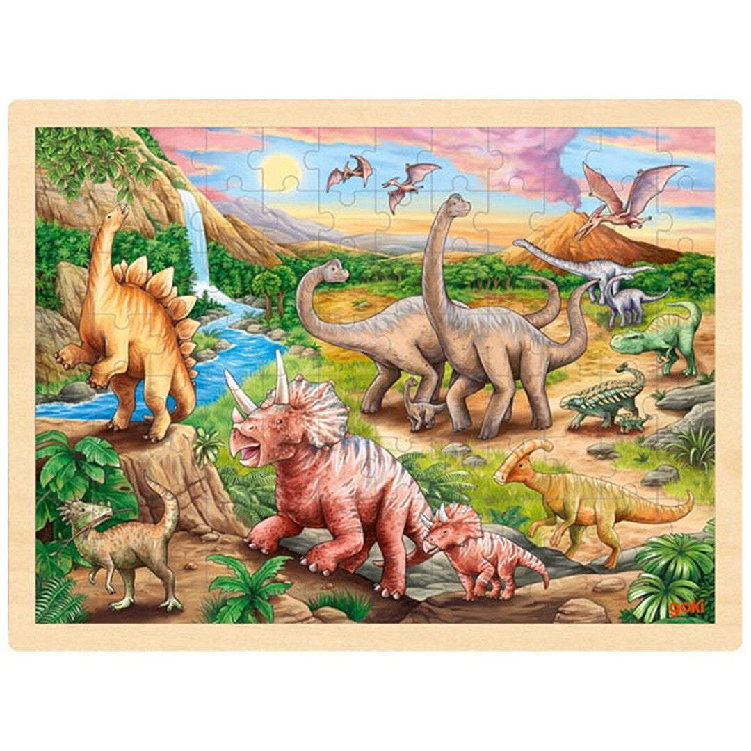goki puzzel dinosaurusspoor - 96st | GK57348 | 0