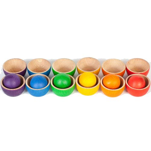 grapat 12 houten bakjes met 6 ballen | 15-105 | 0
