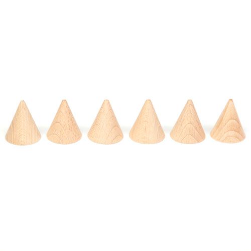 grapat houten kegels - naturel (6st) | 16-149 | 0
