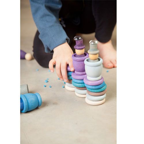 grapat houten nins® poppetjes met ringen en schijfjes - winter | 16-164 | 1
