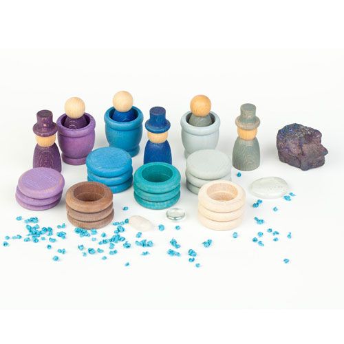grapat houten nins® poppetjes met ringen en schijfjes - winter | 16-164 | 2