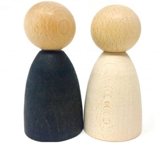 grapat houten nins® poppetjes volwassen licht (2st) | 18-181B | 0