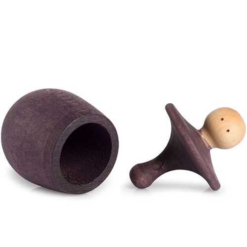 grapat houten poppetje in bakje - violet | 21-224 | 0