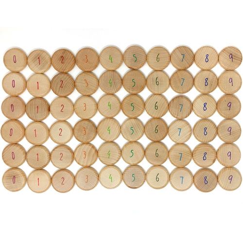 grapat munten met cijfers (60st) | 19-208 | 0