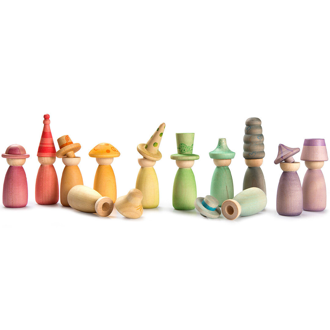 grapat nins® poppetjes met hoed - fancy - 12st | 23-245 | 0
