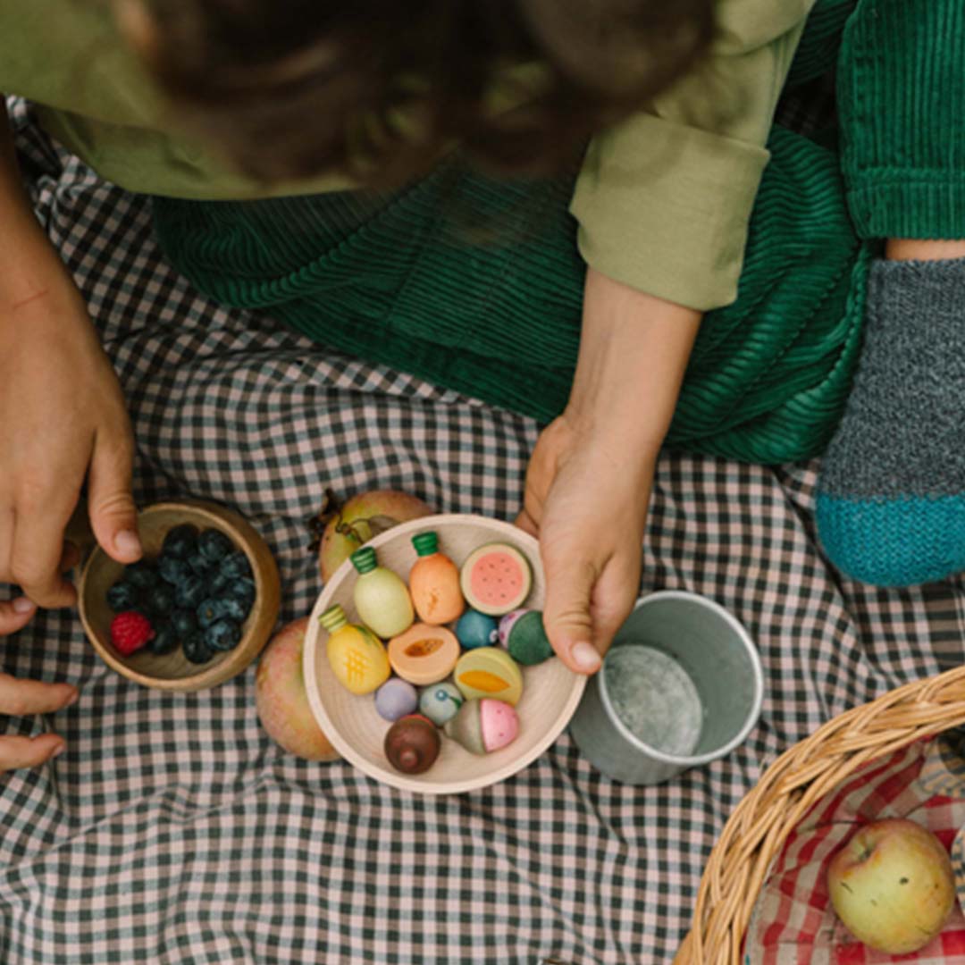 grapat houten fruit - 12st | 26-286 | 3