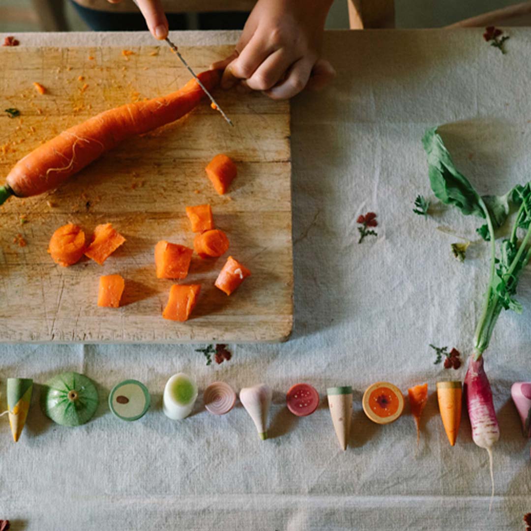 grapat houten groenten - 12st | 26-287 | 4