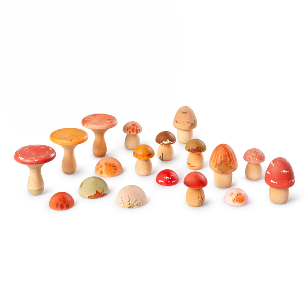 grapat houten paddenstoelen - 18st | 26-284 | 30