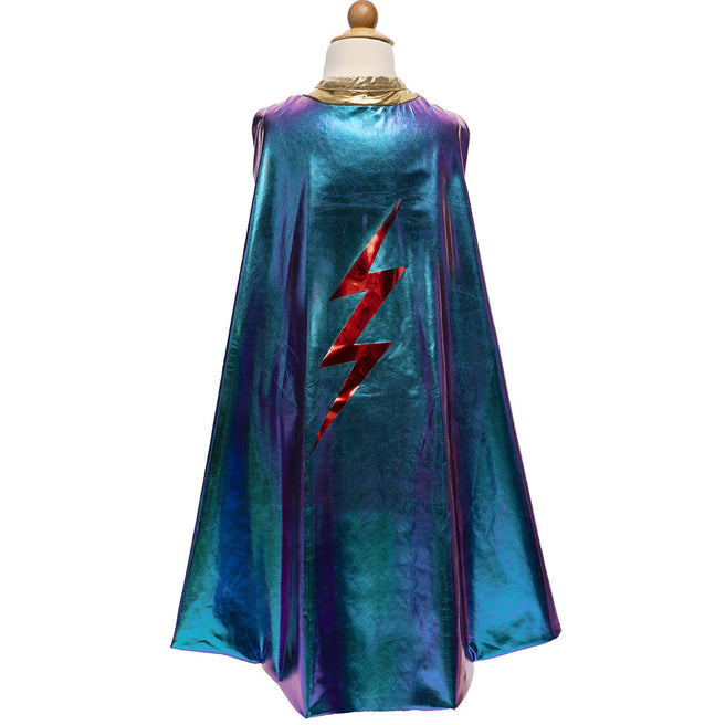 great pretenders omkeerbare verkleedcape bliksem - blauw - 4-6 jaar | 55785 | 0