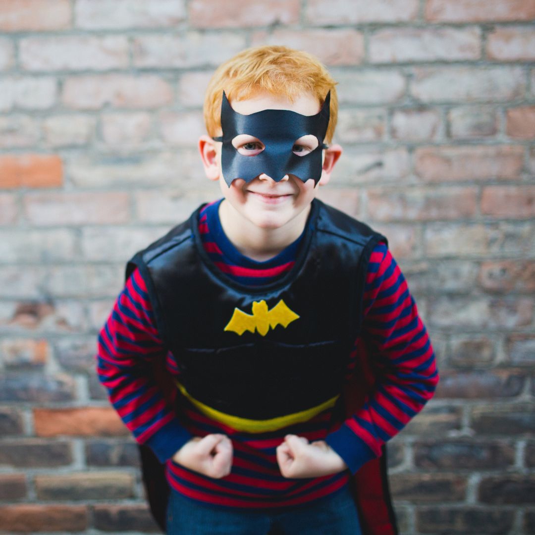 great pretenders omkeerbare verkleedcape & masker superheld - 4-7 jaar | 67485 | 5