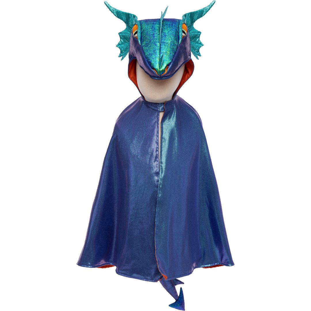 great pretenders verkleedcape draak azure metallic - 5-6 jaar | 57185 | 1