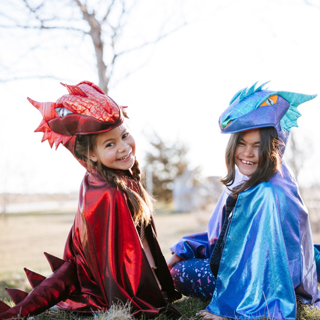 great pretenders verkleedcape draak ruby metallic - 5-6 jaar | 57175 | 1