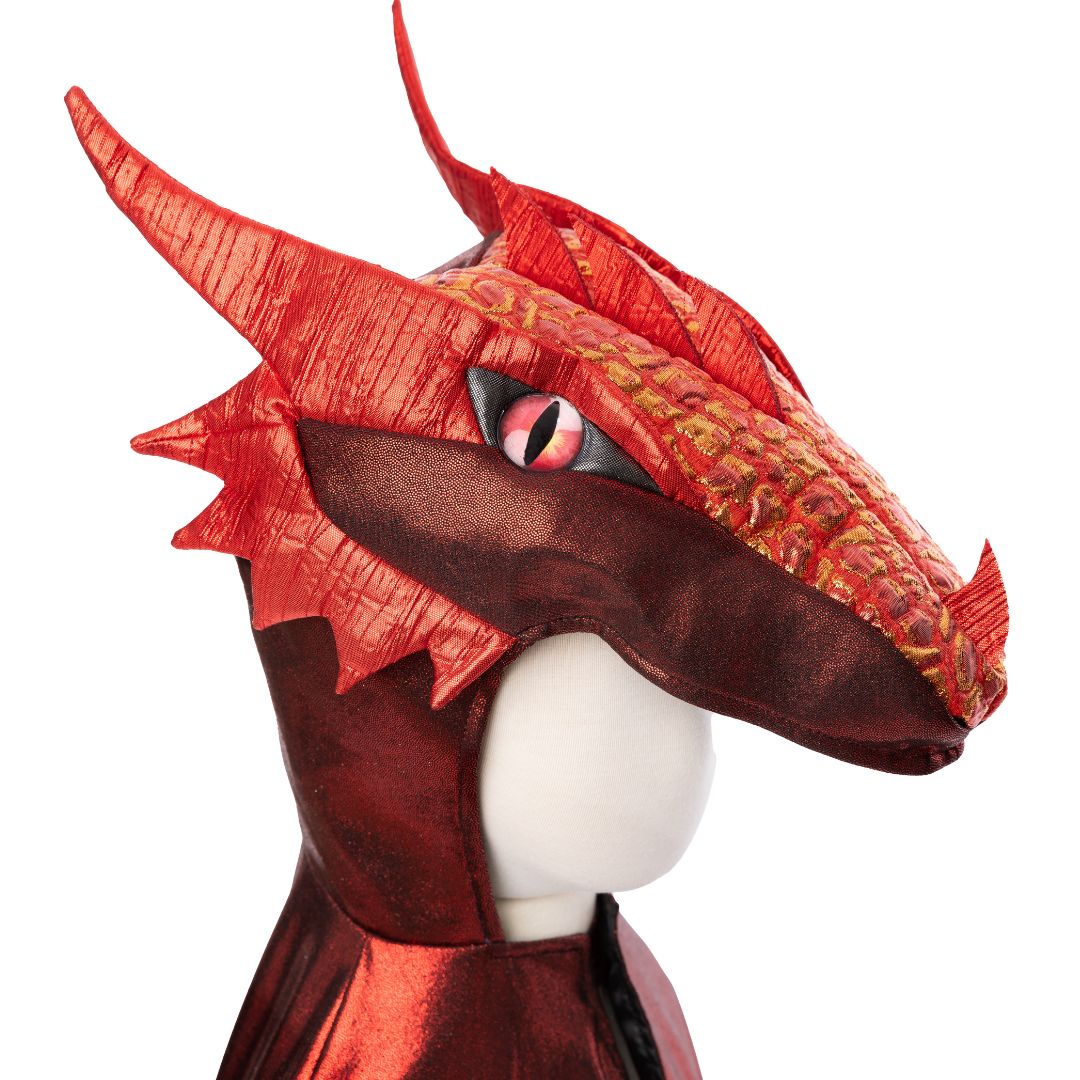 great pretenders verkleedcape draak ruby metallic - 5-6 jaar | 57175 | 3