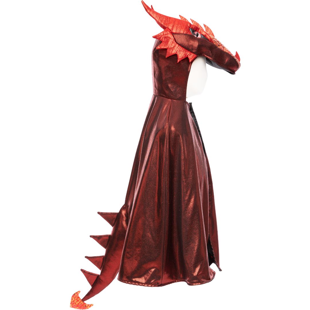 great pretenders verkleedcape draak ruby metallic - 5-6 jaar | 57175 | 5