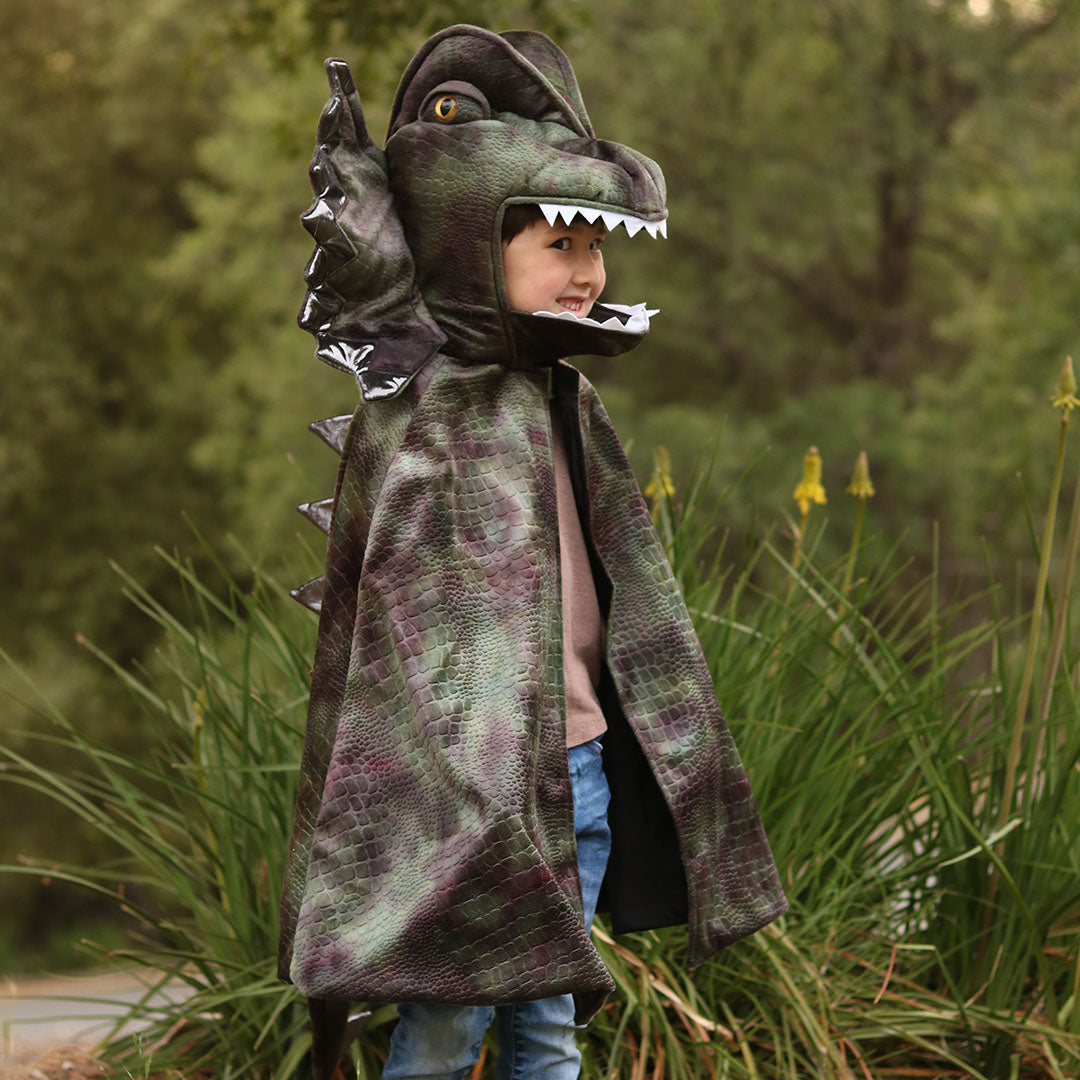 great pretenders verkleedcape met klauwen dino dilophosaurus- 4-6 jaar | 56895 | 2