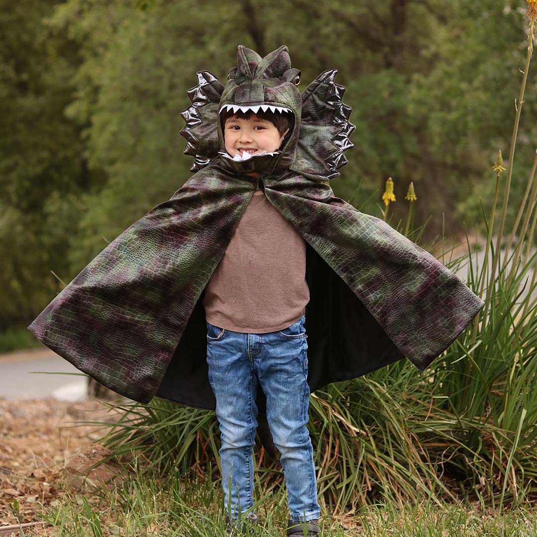 great pretenders verkleedcape met klauwen dino dilophosaurus- 4-6 jaar | 56895 | 5