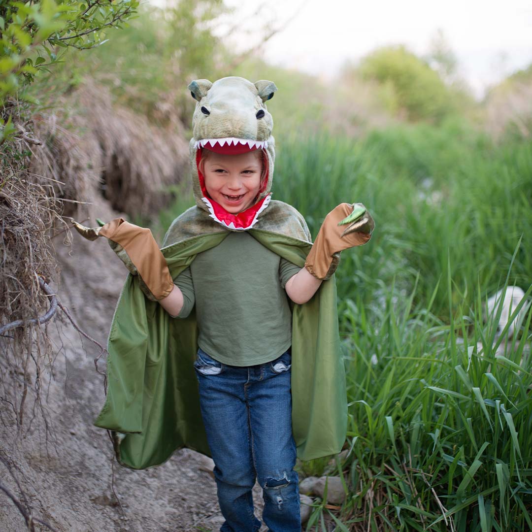great pretenders verkleedcape met klauwen dino t-rex - 4-6 jaar | 56885 | 1