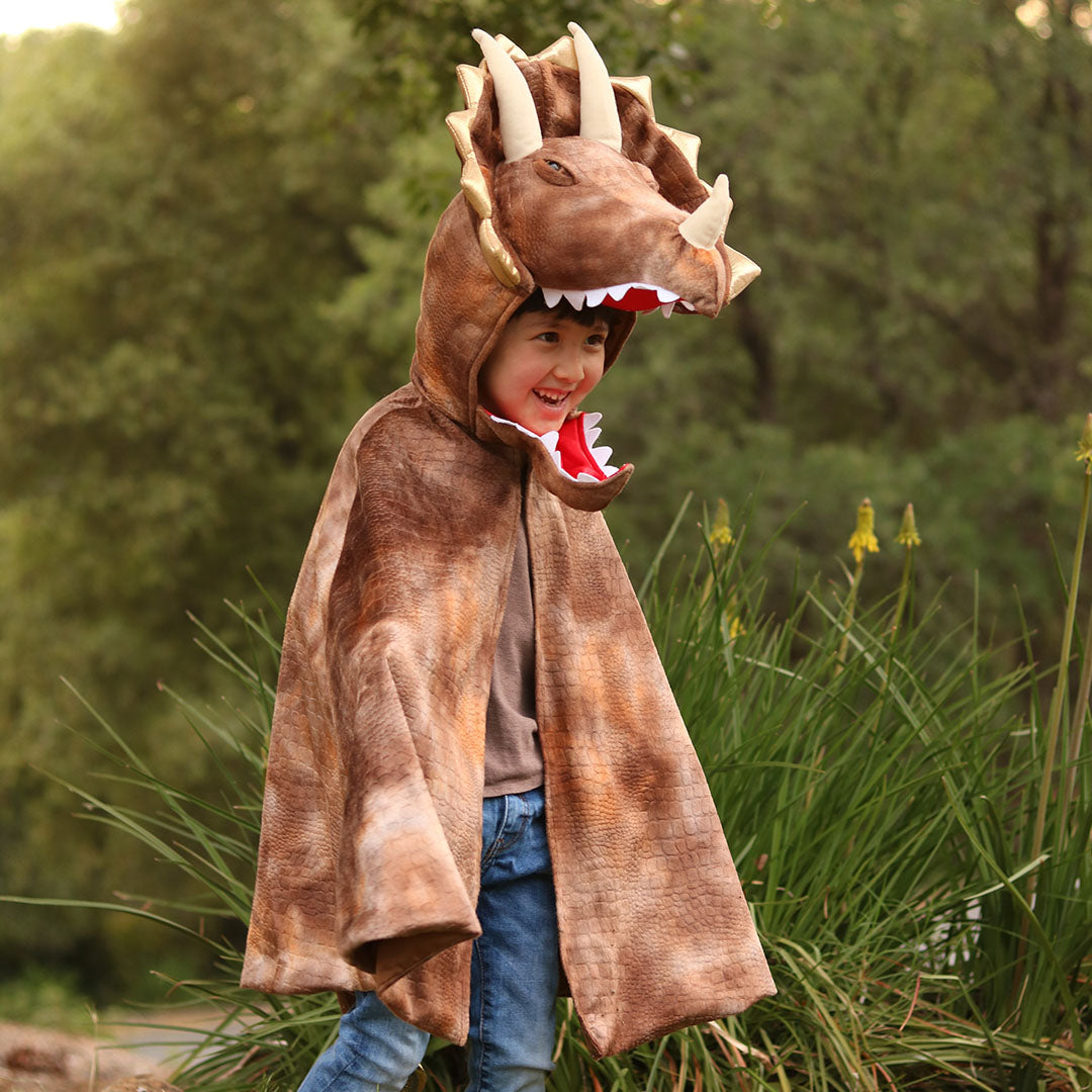 great pretenders verkleedcape met klauwen dino - triceratops  - 4-6 jaar | 56805 | 4