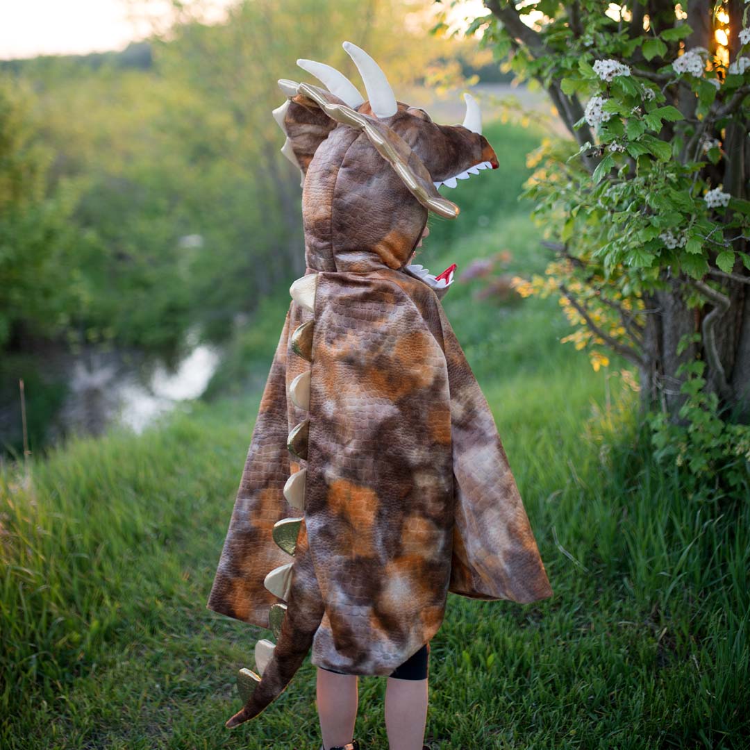 great pretenders verkleedcape met klauwen dino - triceratops  - 4-6 jaar | 56805 | 5