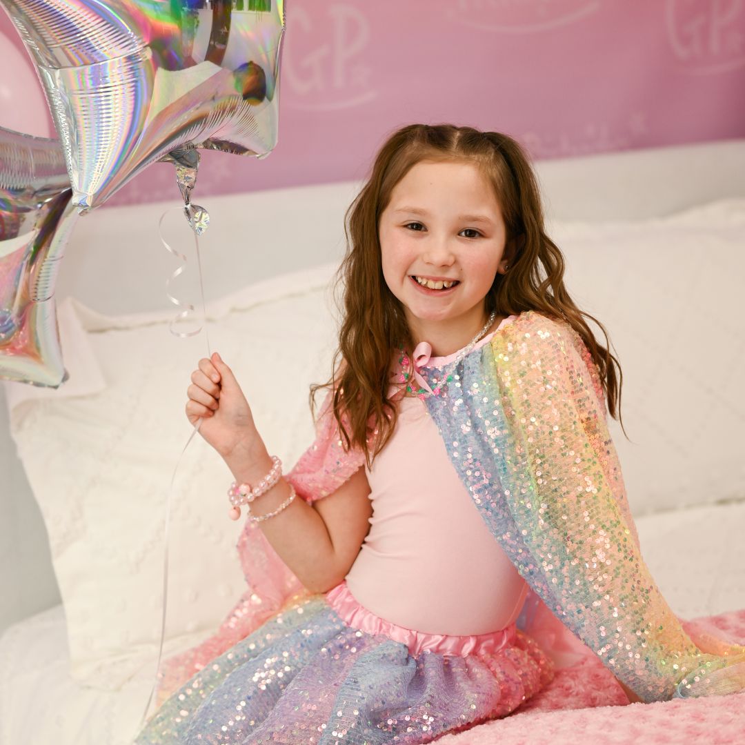 great pretenders verkleedcape ombre sequins - 4-6 jaar  | 51125 | 1