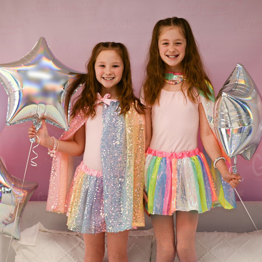 great pretenders verkleedcape ombre sequins - 4-6 jaar  | 51125 | 2