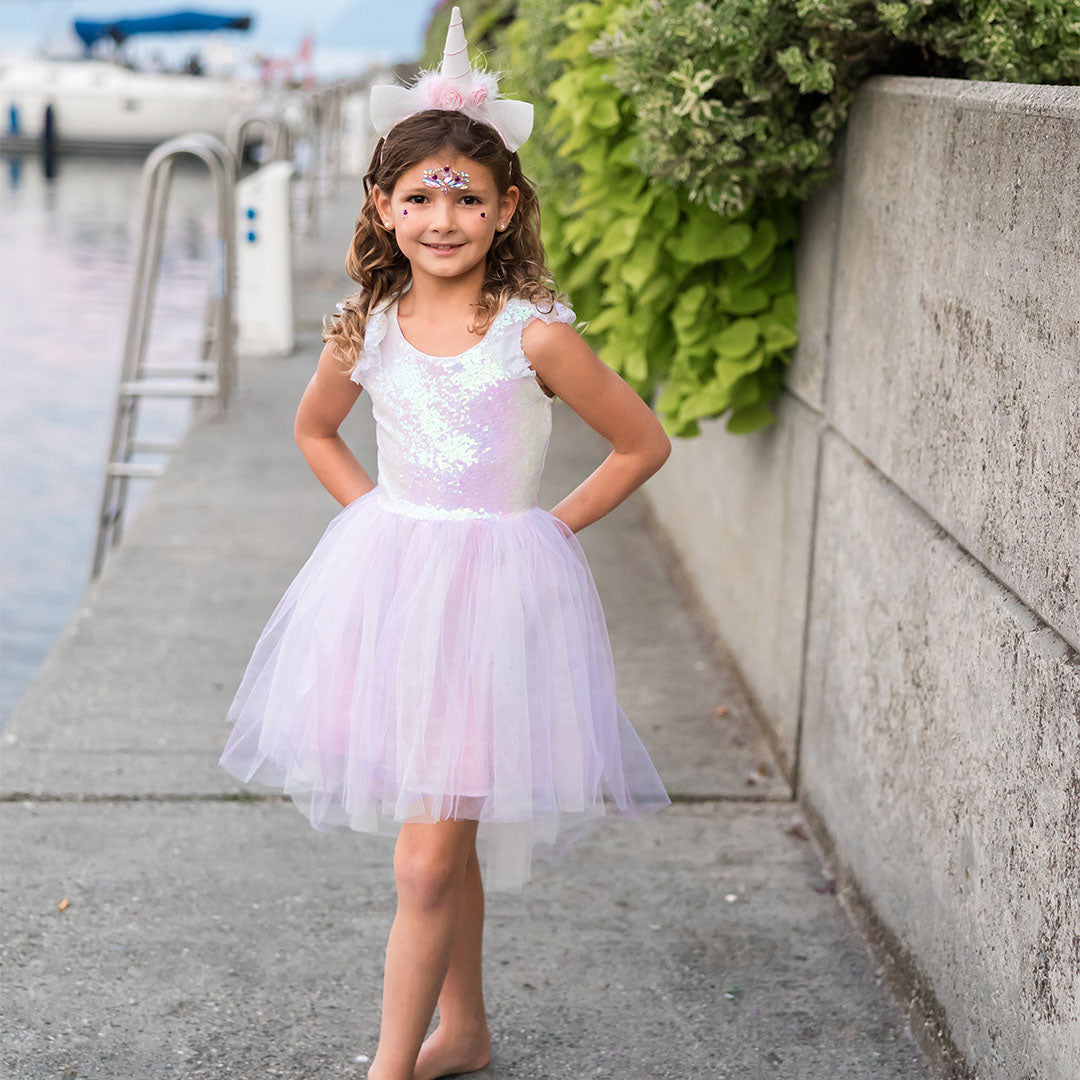 great pretenders verkleedjurk eenhoorn met diadeem - 2-4 jaar | 30723 | 1