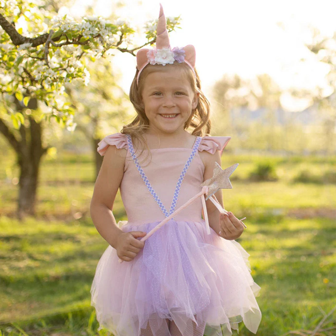 great pretenders verkleedjurk eenhoorn met diadeem roze - 2-4 jaar | 30133 | 1