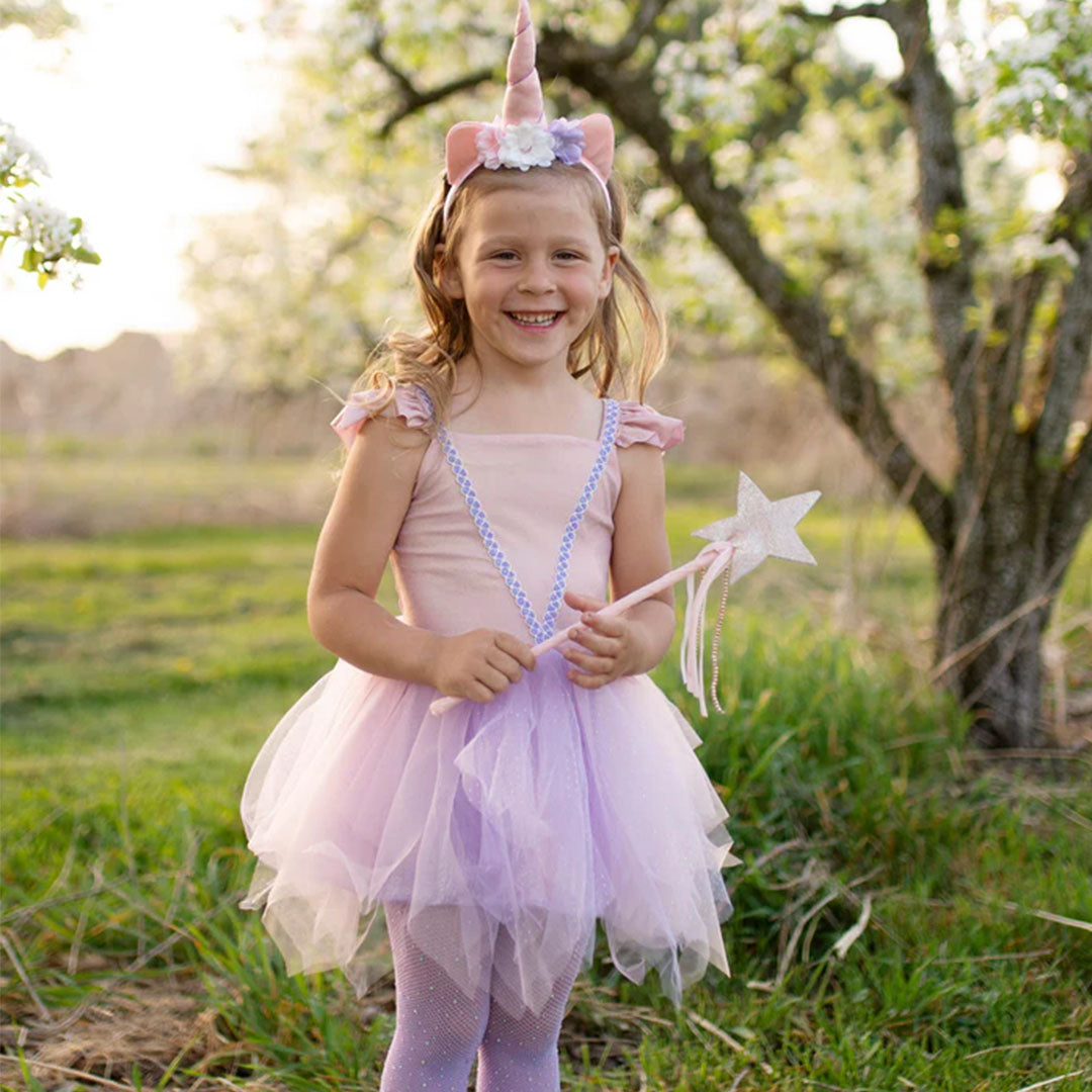 great pretenders verkleedjurk eenhoorn met diadeem roze - 2-4 jaar | 30133 | 4