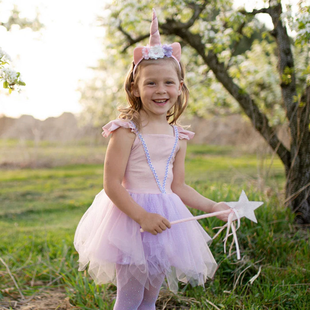 great pretenders verkleedjurk eenhoorn met diadeem roze - 2-4 jaar | 30133 | 5