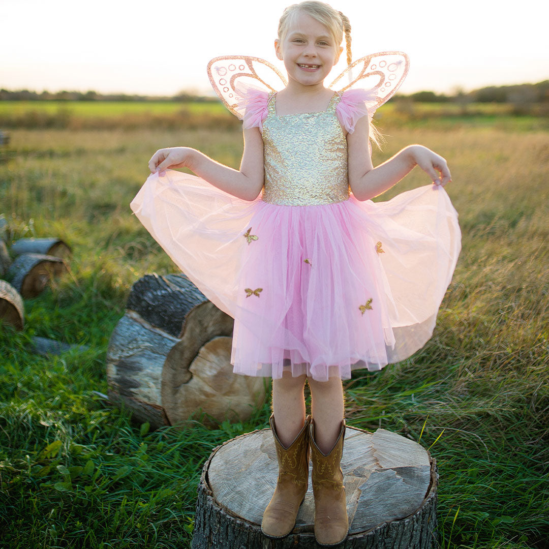 great pretenders verkleedjurk vlinder met vleugels - 4-6 jaar | 32325 | 1
