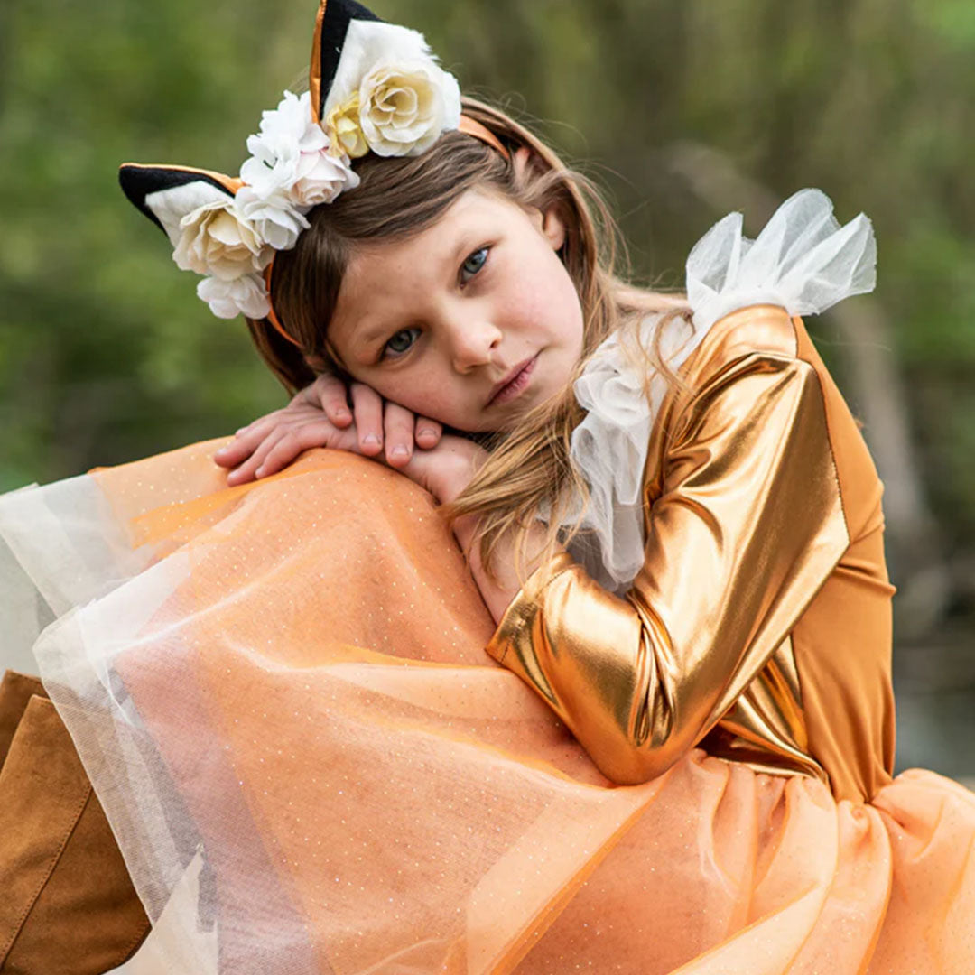 great pretenders verkleedjurk vos met diadeem - 4-6 jaar | 31675 | 4