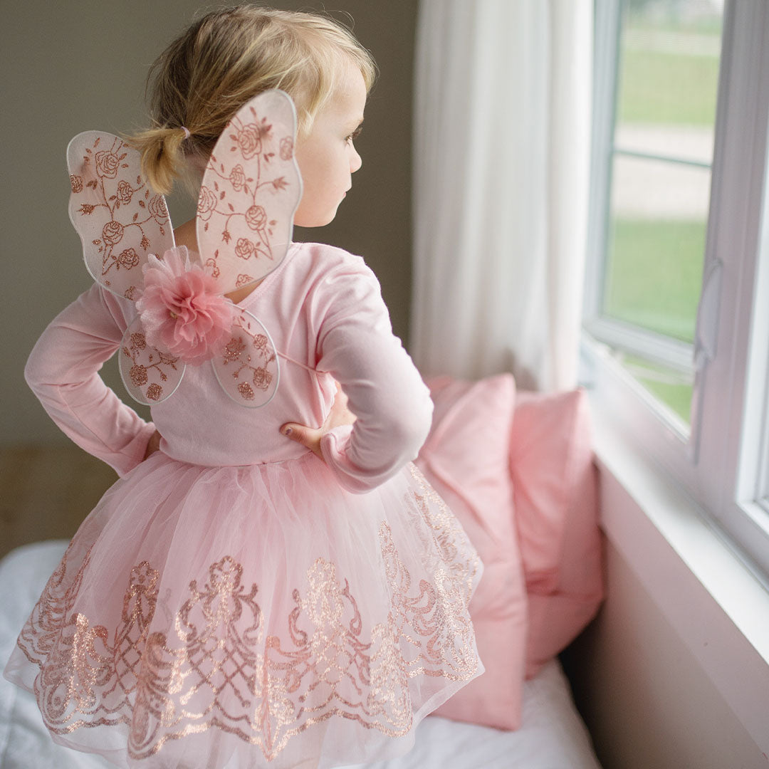 great pretenders verkleedrok met vleugels rose gold - 4-6 jaar | 44115 | 1