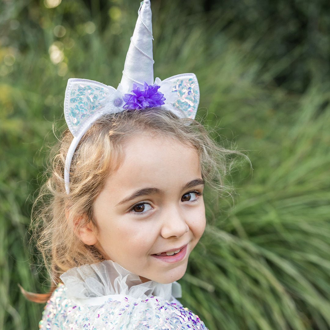 great pretenders verkleedcape eenhoorn met diadeem - 4-6 jaar | 51405 | 3