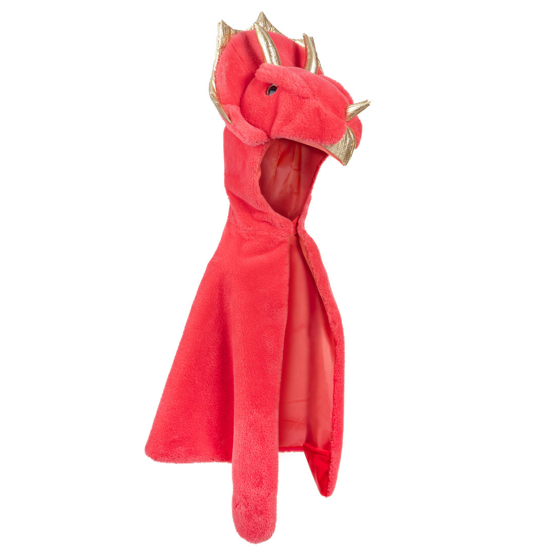 great pretenders verkleedcape triceratops - rood - 2-4 jaar | 58802 | 1