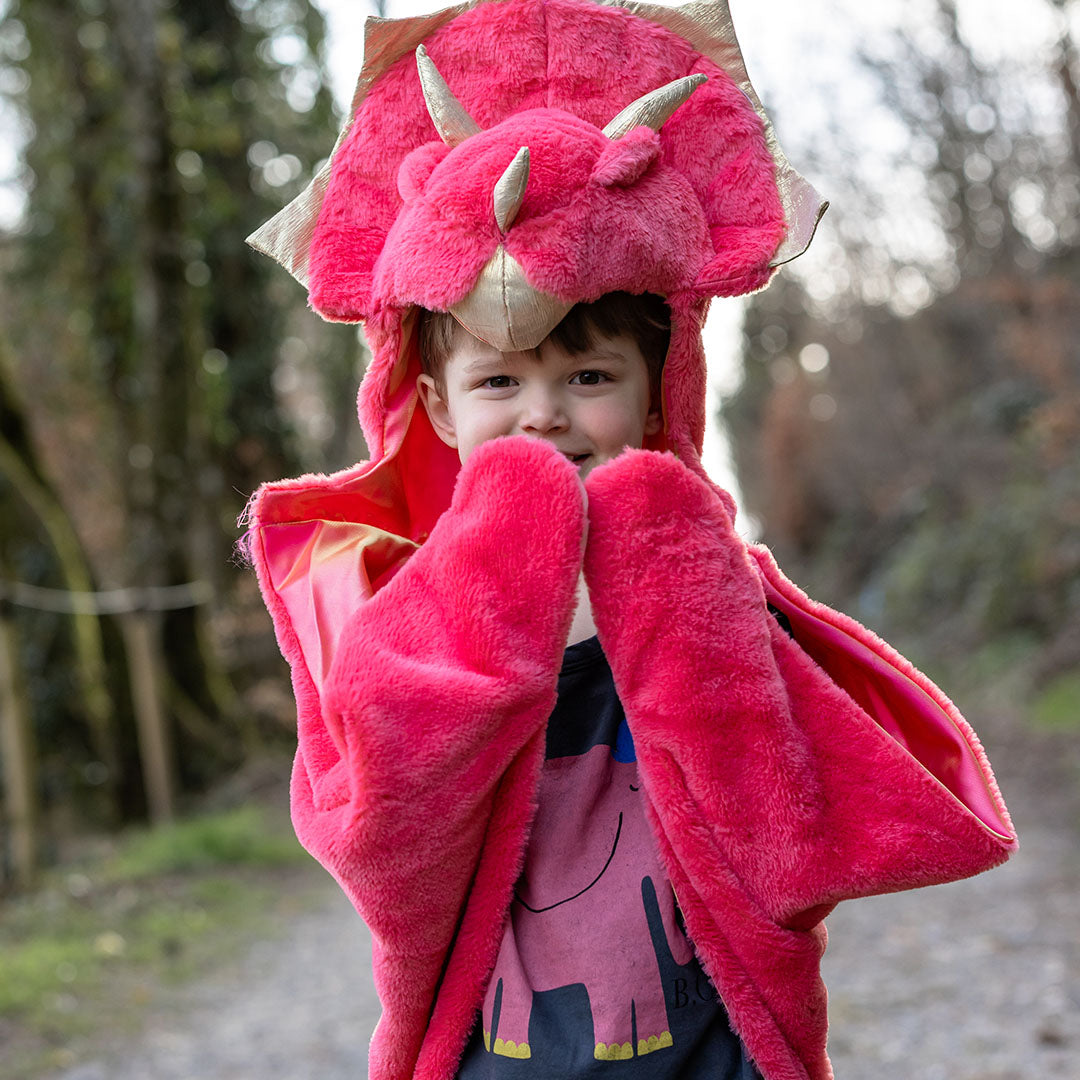 great pretenders verkleedcape triceratops - rood - 2-4 jaar | 58802 | 2